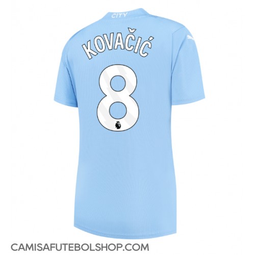 Camisa de time de futebol Manchester City Mateo Kovacic #8 Replicas 1º Equipamento Feminina 2023-24 Manga Curta